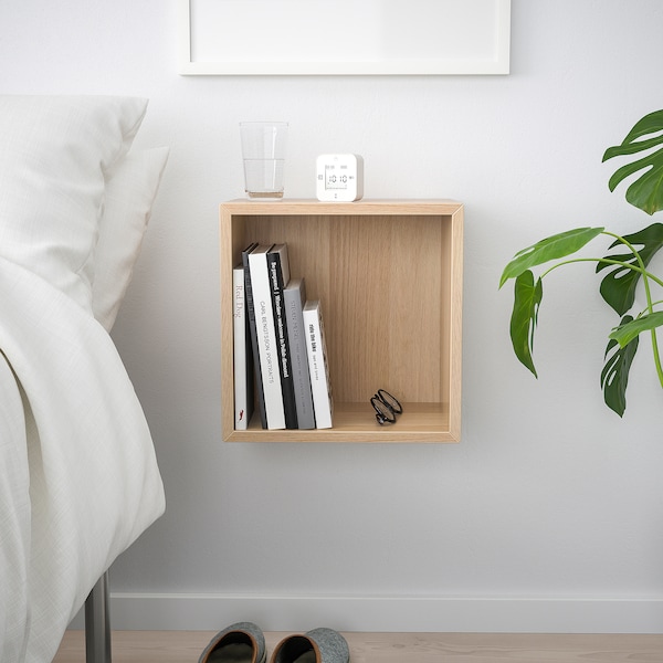 IKEA EKET wall-mounted shelving unit, 13 3/4x9 7/8x13 3/4 in White Stained Oak Effect, Ikea Ireland | 4970HQZYL