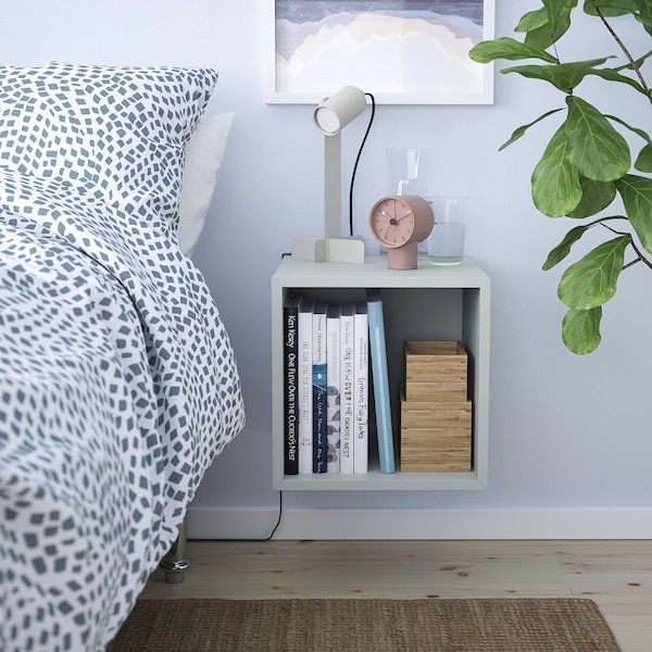 IKEA EKET wall-mounted shelving unit, 13 3/4x13 3/4x13 3/4 in Light Gray / Blue, Ikea Ireland | 7601IESPD