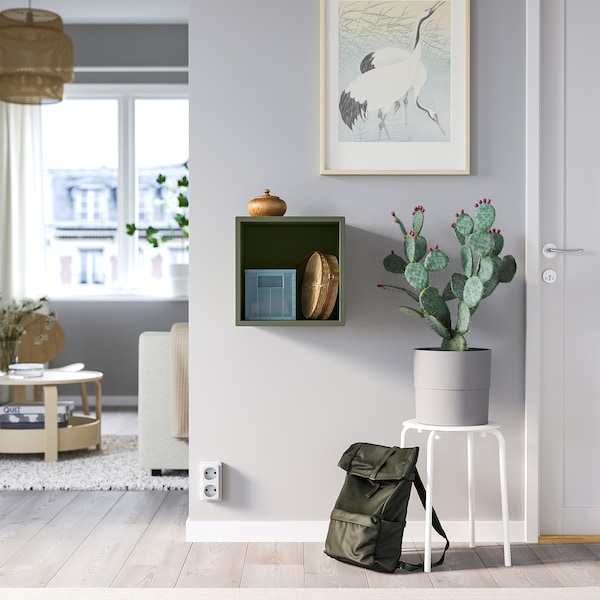 IKEA EKET wall-mounted shelving unit, 13 3/4x13 3/4x13 3/4 in Gray / Green, Ikea Ireland | 9521NVMZT