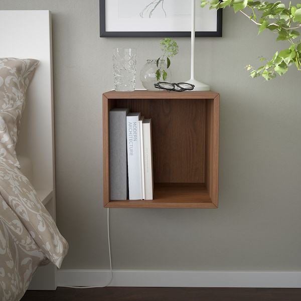 IKEA EKET wall-mounted shelving unit, 13 3/4x13 3/4x13 3/4 in Walnut Effect, Ikea Ireland | 0718ESGXZ