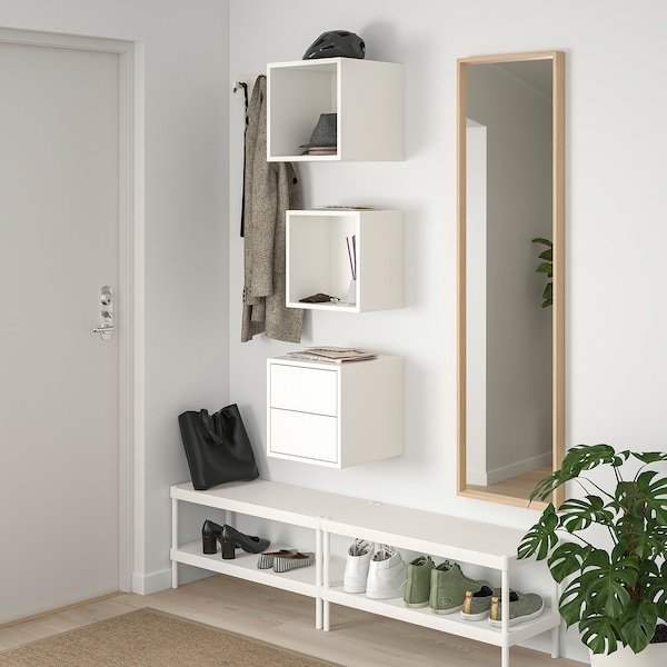 IKEA EKET wall-mounted storage combination, 41 3/8x13 3/4x27 1/2 in White, Ikea Ireland | 4957FPYUB
