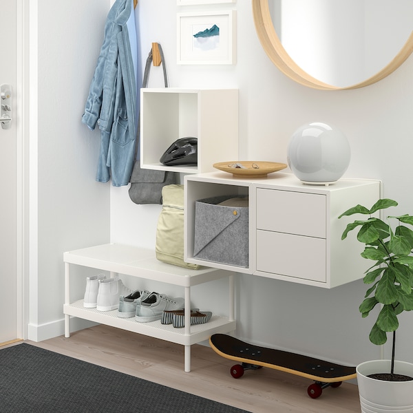 IKEA EKET wall-mounted storage combination, 41 3/8x13 3/4x27 1/2 in White, Ikea Ireland | 4957FPYUB