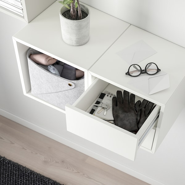 IKEA EKET wall-mounted storage combination, 41 3/8x13 3/4x27 1/2 in White, Ikea Ireland | 4957FPYUB