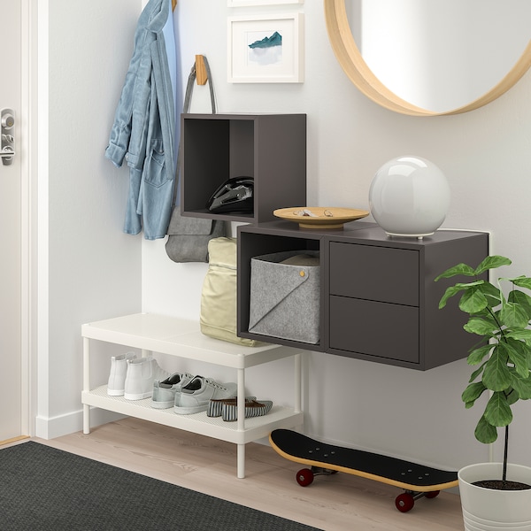 IKEA EKET wall-mounted storage combination, 41 3/8x13 3/4x27 1/2 in Dark Gray, Ikea Ireland | 7810UWBOQ
