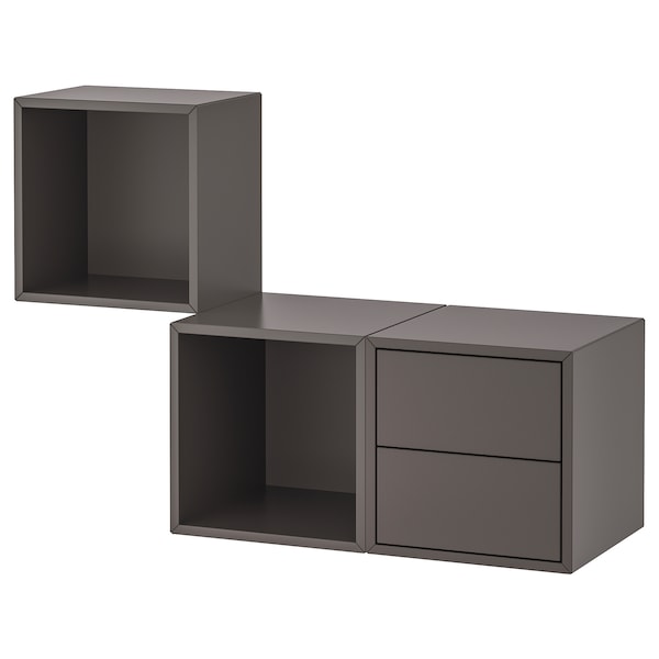 IKEA EKET wall-mounted storage combination, 41 3/8x13 3/4x27 1/2 in Dark Gray, Ikea Ireland | 7810UWBOQ