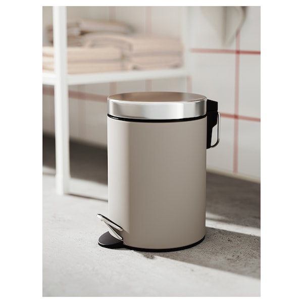 IKEA EKOLN trash can, 1 gallon Beige, Ikea Ireland | 7128VWXJB