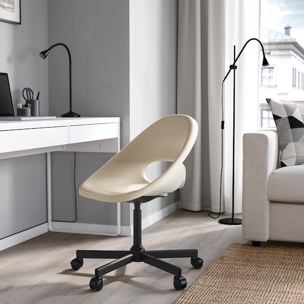 IKEA ELDBERGET / MALSKÄR swivel chair Beige / Black, Ikea Ireland | 4025CHIAQ