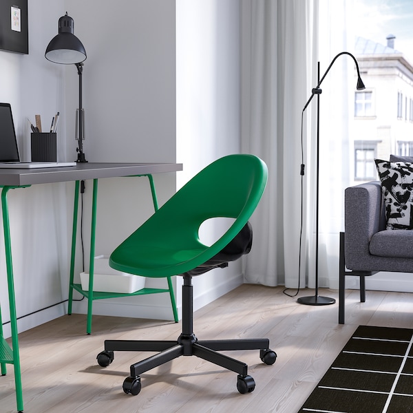 IKEA ELDBERGET / MALSKÄR swivel chair Green / Black, Ikea Ireland | 7539OQHVB