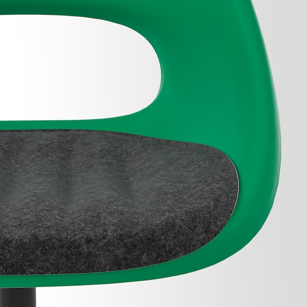 IKEA ELDBERGET / MALSKÄR swivel chair + pad Green Black / Dark Gray, Ikea Ireland | 2734JVSMZ