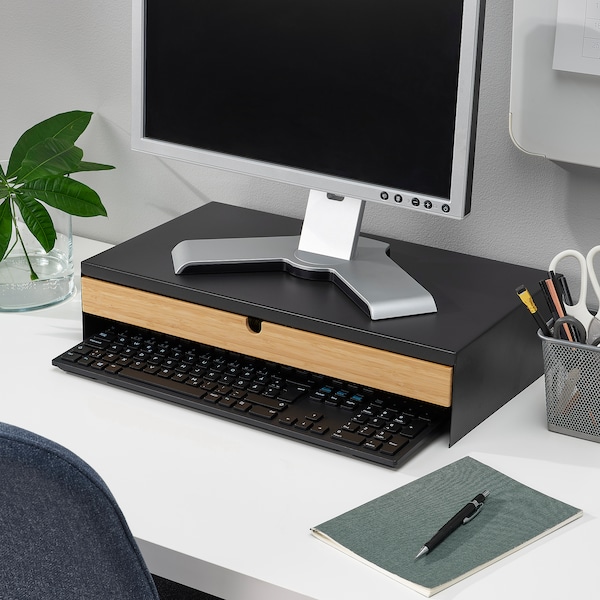 IKEA ELLOVEN monitor stand with drawer Anthracite, Ikea Ireland | 3719BPLVD