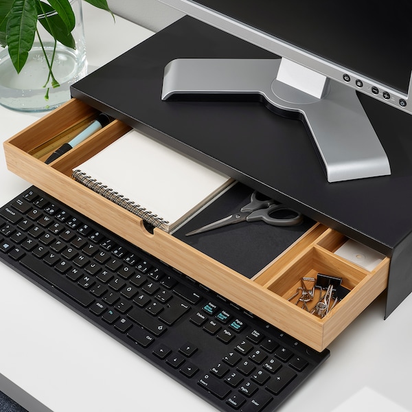 IKEA ELLOVEN monitor stand with drawer Anthracite, Ikea Ireland | 3719BPLVD