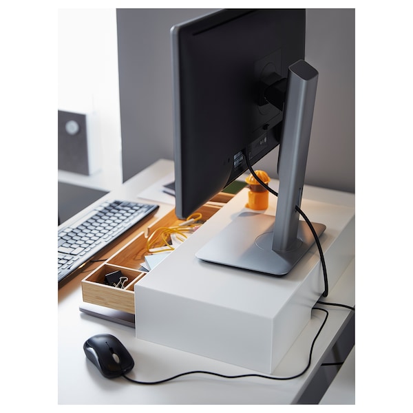 IKEA ELLOVEN monitor stand with drawer White, Ikea Ireland | 9420VSDWA