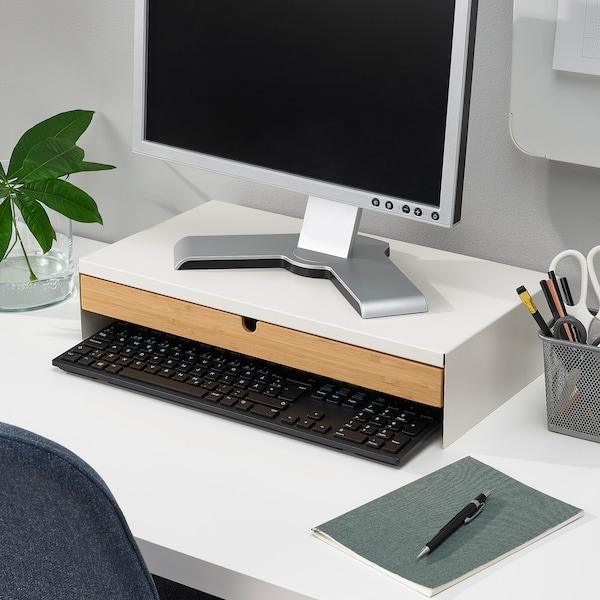 IKEA ELLOVEN monitor stand with drawer White, Ikea Ireland | 9420VSDWA