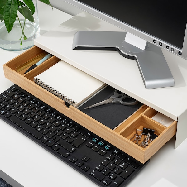 IKEA ELLOVEN monitor stand with drawer White, Ikea Ireland | 9420VSDWA