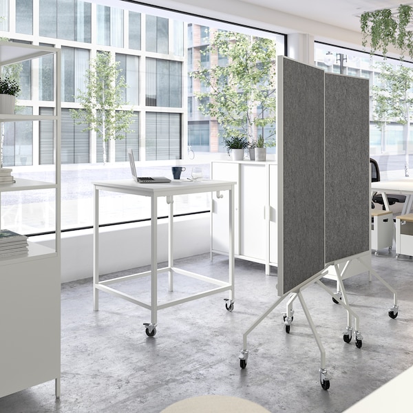 IKEA ELLOVEN whiteboard/noticeboard with casters, white, 27 1/2x70 7/8 in, Ikea Ireland | 7582LGCTX