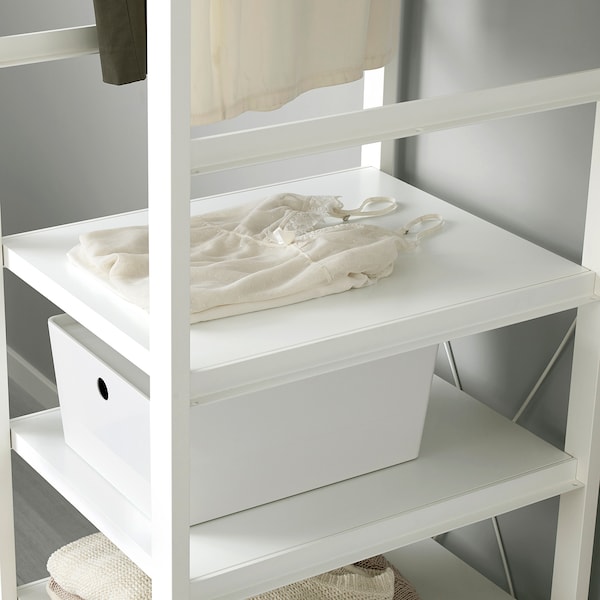 IKEA ELVARLI wardrobe combination, white, 17 1/2x21 5/8x85 in, Ikea Ireland | 1853VDXGI