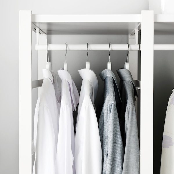 IKEA ELVARLI wardrobe combination, white, 17 1/2x21 5/8x85 in, Ikea Ireland | 1853VDXGI