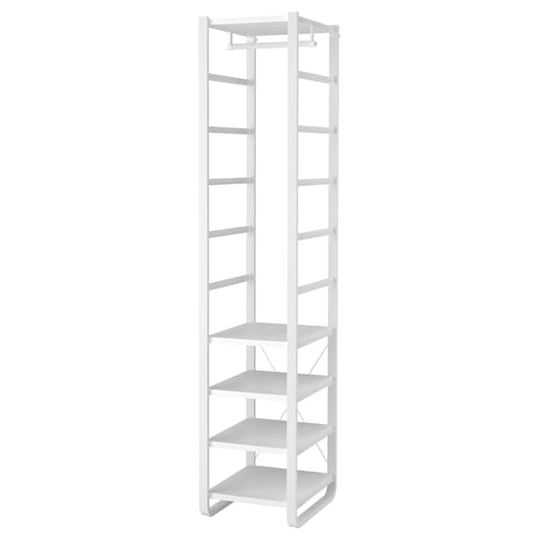IKEA ELVARLI wardrobe combination, white, 17 1/2x21 5/8x85 in, Ikea Ireland | 1853VDXGI