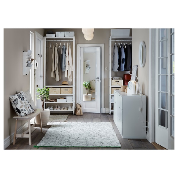 IKEA ELVARLI wardrobe combination, white, 33 1/4x15 3/4x85 in, Ikea Ireland | 0491DONEA