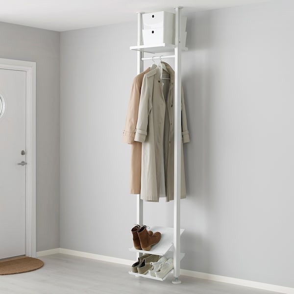 IKEA ELVARLI wardrobe combination, white, 20 3/8x14 1/8x87 1/4-137 3/4 in, Ikea Ireland | 9230TXKZC