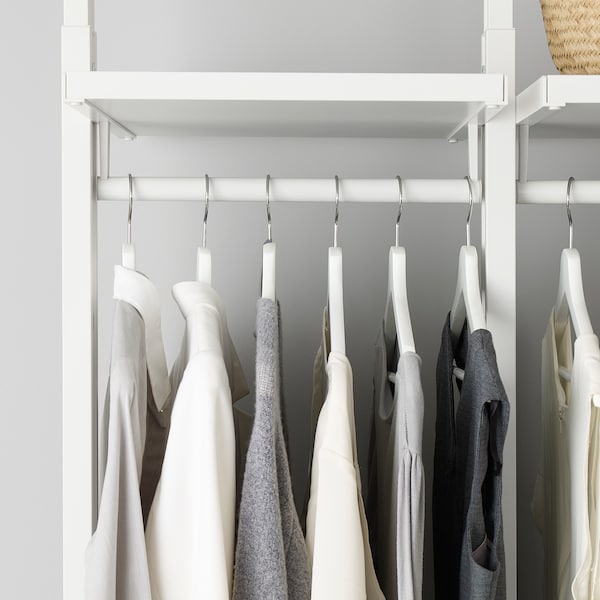 IKEA ELVARLI wardrobe combination, white, 20 3/8x14 1/8x87 1/4-137 3/4 in, Ikea Ireland | 9230TXKZC