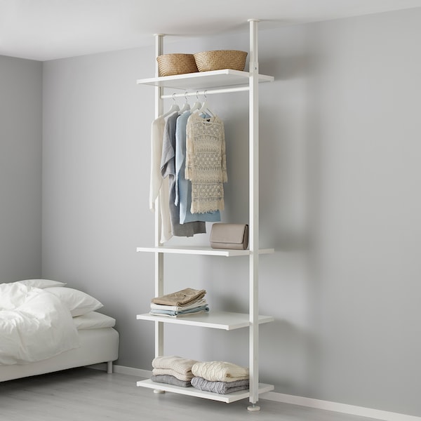 IKEA ELVARLI wardrobe combination, white, 36 1/8x20x87 1/4-137 3/4 in, Ikea Ireland | 1068ICSBD