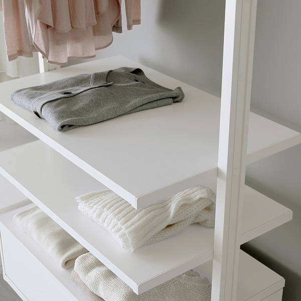 IKEA ELVARLI wardrobe combination, white, 36 1/8x20x87 1/4-137 3/4 in, Ikea Ireland | 1068ICSBD
