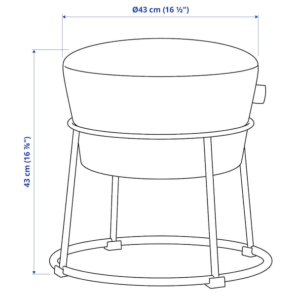 IKEA EMMISLÖV pouffe Vissle Dark Gray, Ikea Ireland | 4365MJWEK