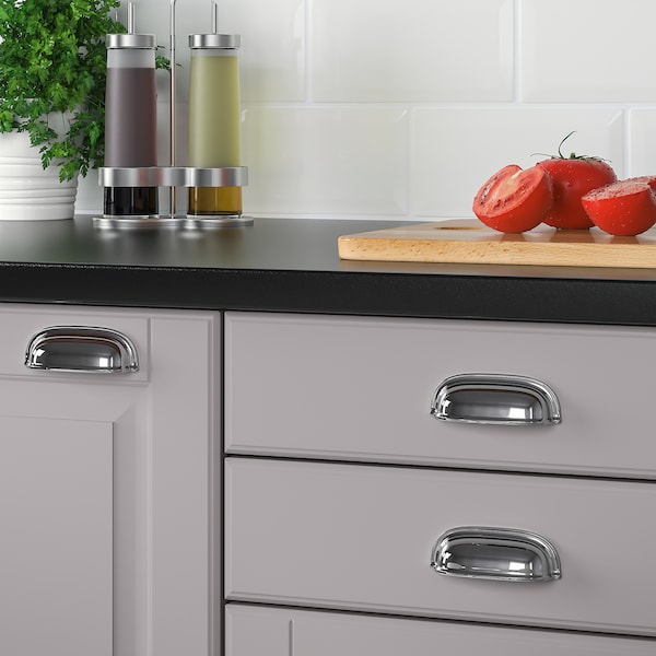 IKEA ENERYDA cup cabinet pull, 3 1/2 in, 2 pack Chrome Plated, Ikea Ireland | 3617DZAHU