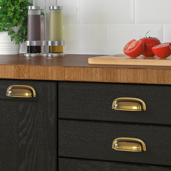 IKEA ENERYDA cup cabinet pull, 3 1/2 in, 2 pack Brass Color, Ikea Ireland | 2847HGOLY