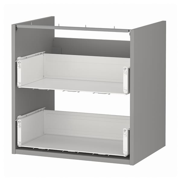 IKEA ENHET Base cabinet for sink with 2 drawers, 24x18x24 in Gray, Ikea Ireland | 0347CFBVW