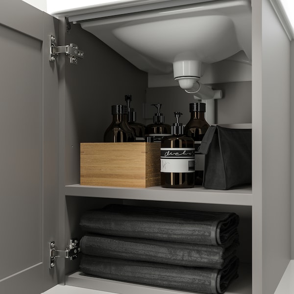 IKEA ENHET Bathroom vanity with 1 door, 18x18 3/4x24 in Gray / Gray Frame, Ikea Ireland | 4285OWXJS