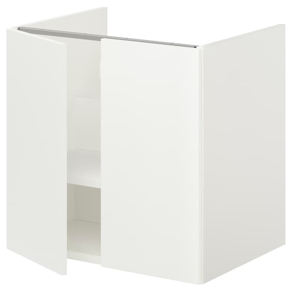 IKEA ENHET Bathroom vanity with 2 doors, 24x18 3/4x24 in White, Ikea Ireland | 1362ZKPBO