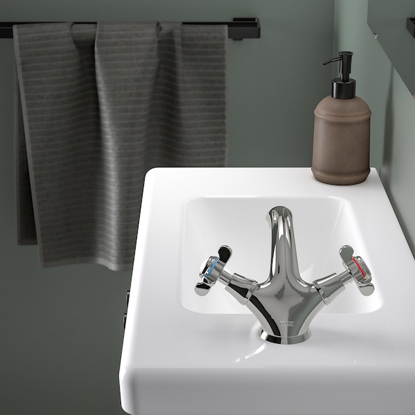 IKEA ENHET / TVÄLLEN Bathroom vanity w doors/sink/faucet, 25 1/2x13 1/8x26 in White / White Frame, Ikea Ireland | 6513LXPNR