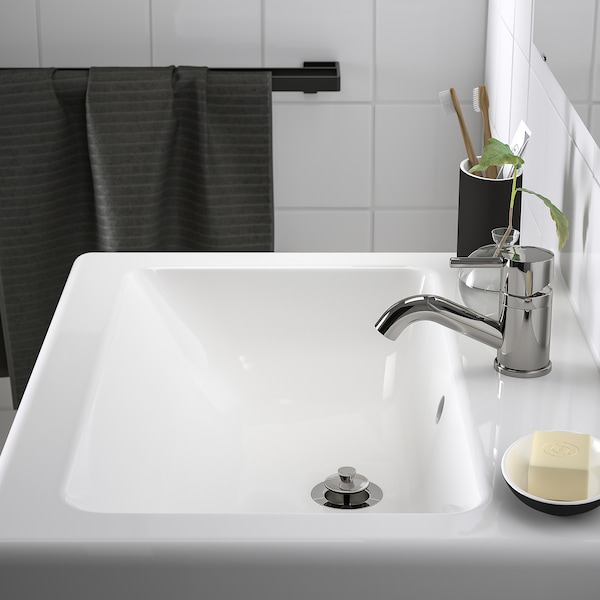 IKEA ENHET / TVÄLLEN Bathroom vanity w doors/sink/faucet, 25 1/2x19 1/8x26 in White, Ikea Ireland | 6012JEPCR