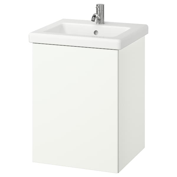 IKEA ENHET / TVÄLLEN Bathroom vanity w door/sink/faucet, 19 5/8x19 1/8x26 in White, Ikea Ireland | 5978EFQRU