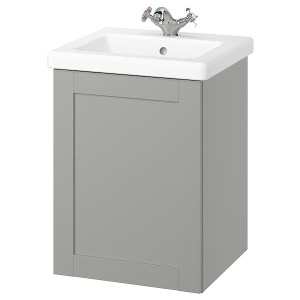 IKEA ENHET / TVÄLLEN Bathroom vanity w door/sink/faucet, 19 5/8x19 1/8x26 in Gray / Gray Frame, Ikea Ireland | 6382PITBA
