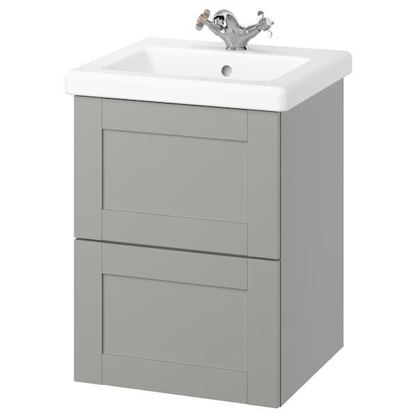 IKEA ENHET / TVÄLLEN Bathroom vanity with sink & faucet, 19 5/8x19 1/8x26 in Gray / Gray Frame, Ikea Ireland | 1605IVCBF