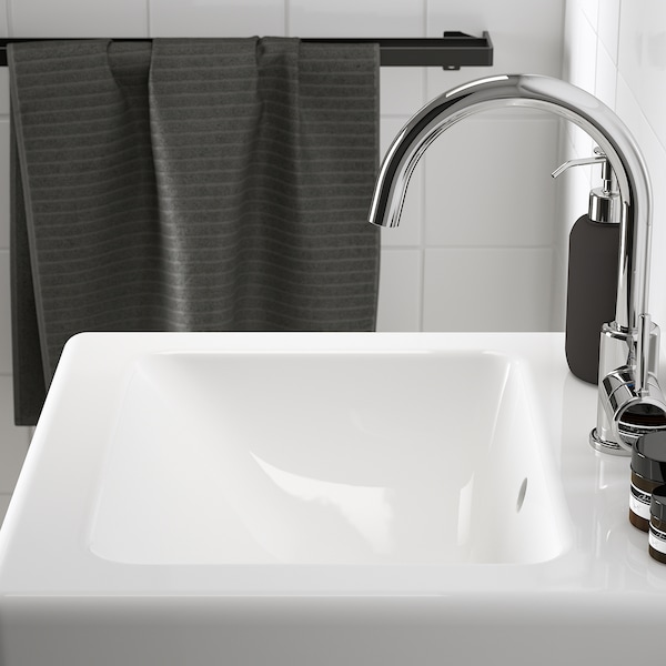 IKEA ENHET / TVÄLLEN Bathroom vanity with 2 drawers, 19 5/8x19 1/8x26 in Oak Effect / White Glypen Faucet, Ikea Ireland | 9348CXZED