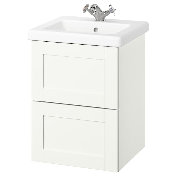 IKEA ENHET / TVÄLLEN Bathroom vanity with sink & faucet, 19 5/8x19 1/8x26 in White / White Frame, Ikea Ireland | 4938PDKUB