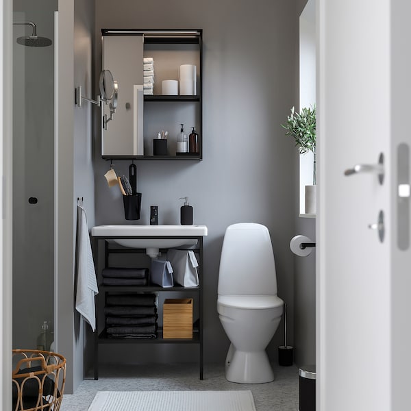 IKEA ENHET bathroom, 24x18x24 in Anthracite, Ikea Ireland | 5061THSXA