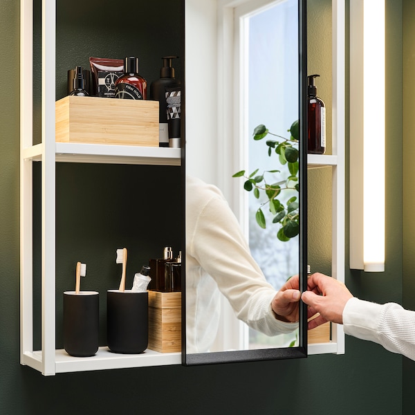 IKEA ENHET hanging mirror f frame, anthracite, 10x2x30 in, Ikea Ireland | 8074LRYOM