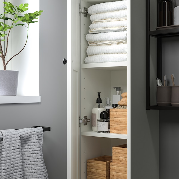 IKEA ENHET high cabinet/1 door, 12x12 3/4x72 in White / White Frame, Ikea Ireland | 4108KCASZ