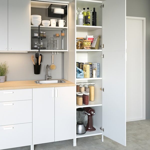 IKEA ENHET high cabinet with 2 doors, 18x24 3/4x80 in White, Ikea Ireland | 3514CDOQE