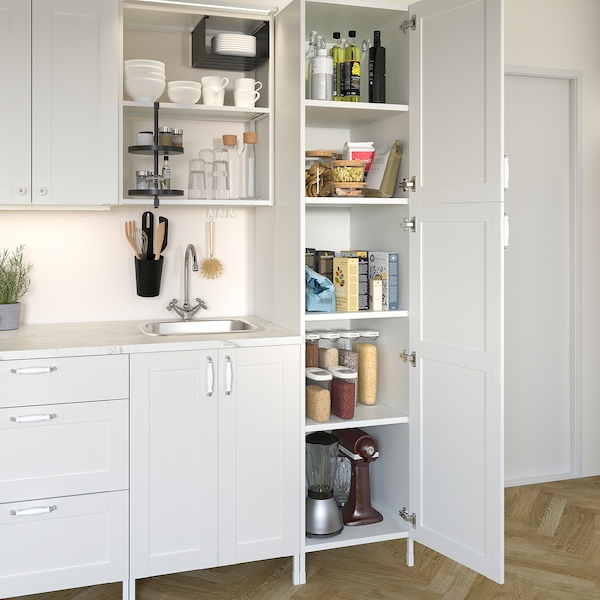 IKEA ENHET high cabinet with 2 doors, 18x24 3/4x80 in White / White Frame, Ikea Ireland | 1430MNCGF