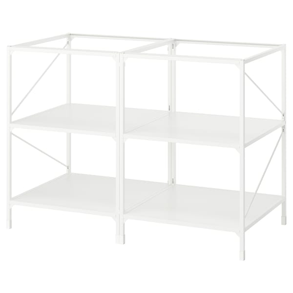 IKEA ENHET kitchen island frame with shelves, 24 in, 2 pack White, Ikea Ireland | 7945HPKYU