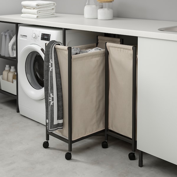 IKEA ENHET laundry bin with casters, 21 gallon Anthracite, Ikea Ireland | 0576QTGAC
