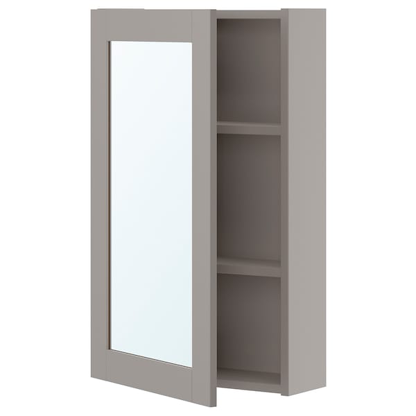 IKEA ENHET mirror cab/1 door, 18x6 3/4x30 in Gray / Gray Frame, Ikea Ireland | 4587OZDXB