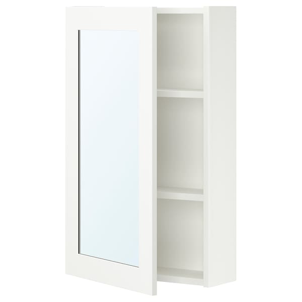 IKEA ENHET mirror cab/1 door, 18x6 3/4x30 in White / White Frame, Ikea Ireland | 4857XYOSZ