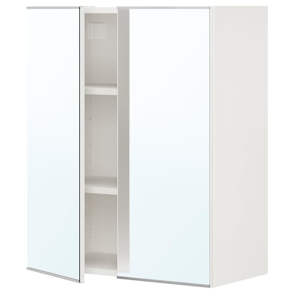 IKEA ENHET mirror cab/2 door, 24x12 3/4x30 in White, Ikea Ireland | 5342WPLQV